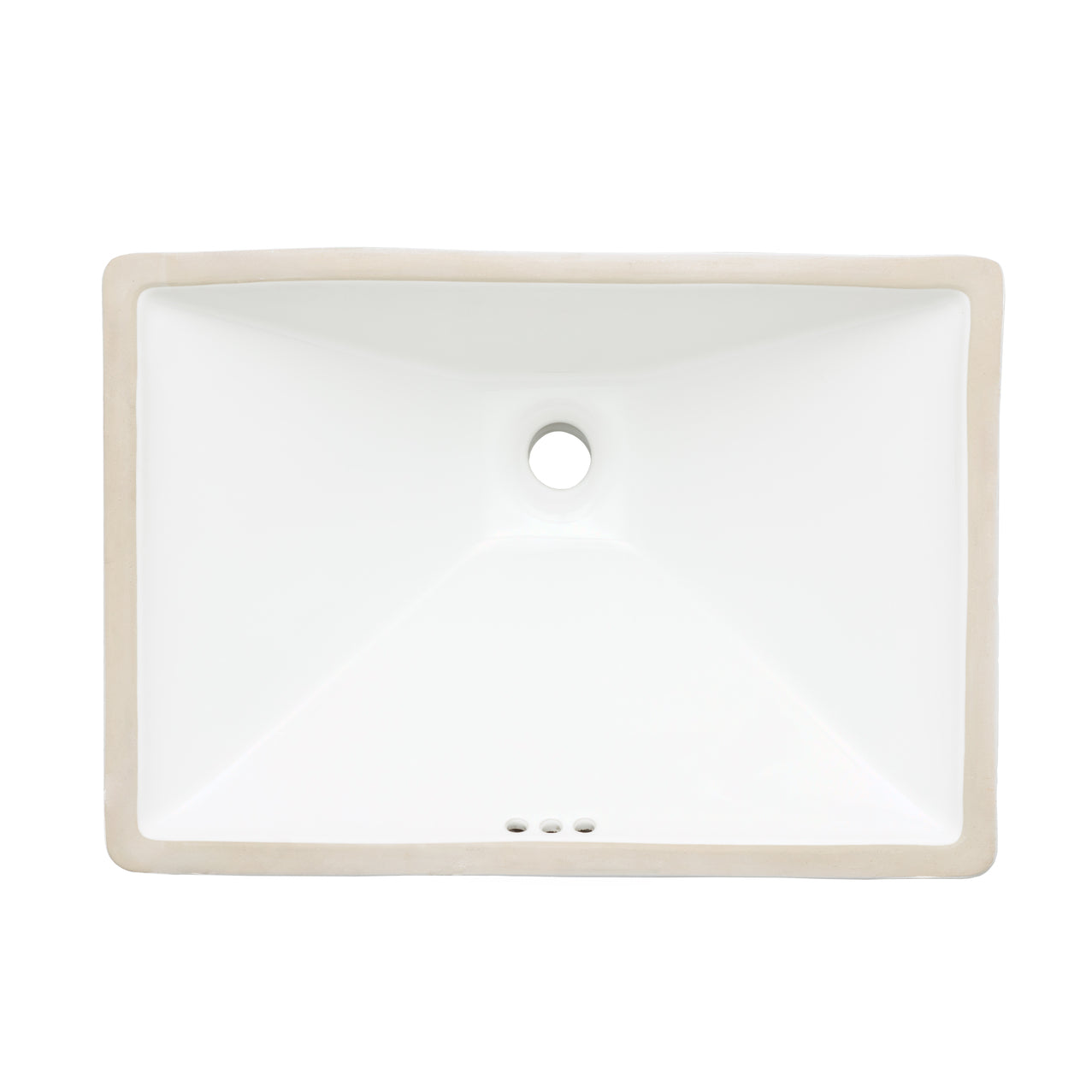 Oasis- Dorado Cotton White-Preimum 21" Porcelain Undermount Bathroom Sink 1