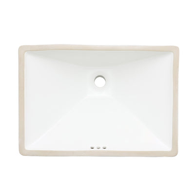 Oasis- Dorado Cotton White-Preimum 21" Porcelain Undermount Bathroom Sink 1