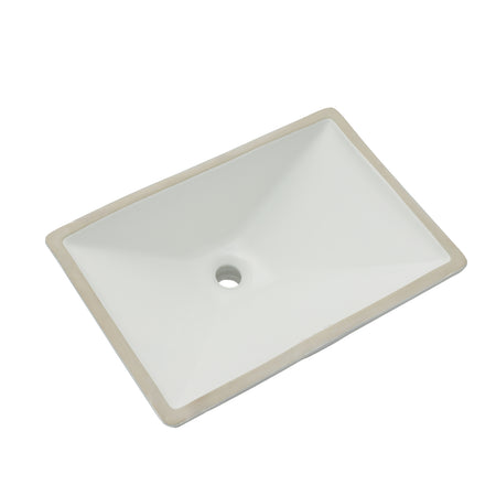 Oasis- Dorado Cotton White-Preimum 21" Porcelain Undermount Bathroom Sink 2