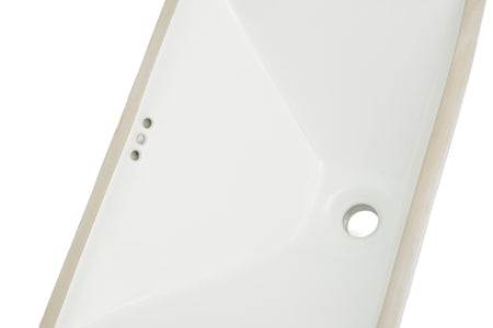 Oasis- Dorado Cotton White-Preimum 21" Porcelain Undermount Bathroom Sink 3