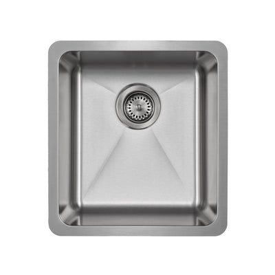 Jade- Emerald  18 Gauge Single Bowl Undermount Bar Sink, Radial Corners, 16x18x9 3