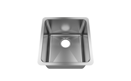 Jade- Emerald  18 Gauge Single Bowl Undermount Bar Sink, Radial Corners, 16x18x9 1