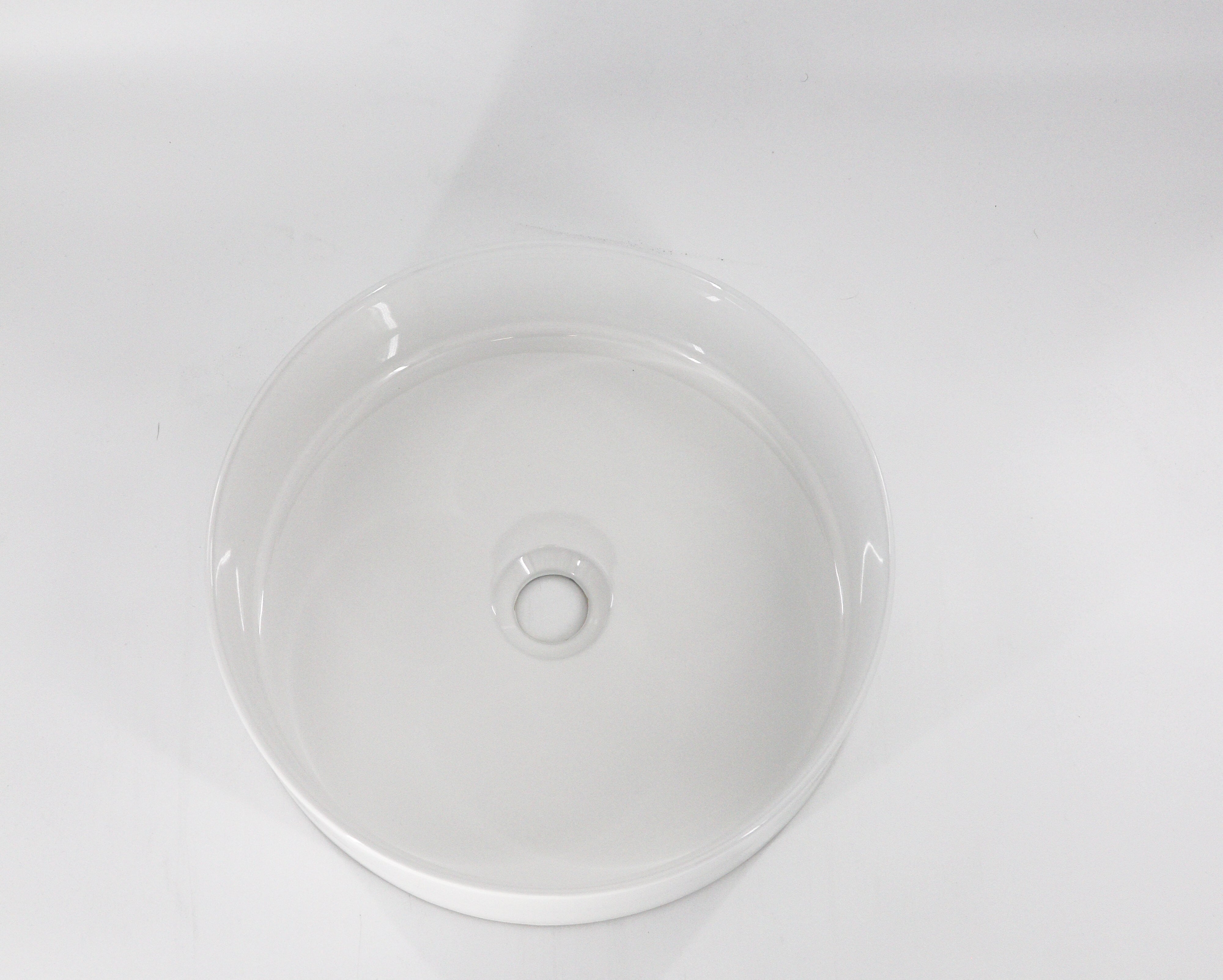 Adelaide Lusso White 15 3/4" x 15 3/4" x 3 1/2" Round Vessel Sink(K466)(664AWH) 2