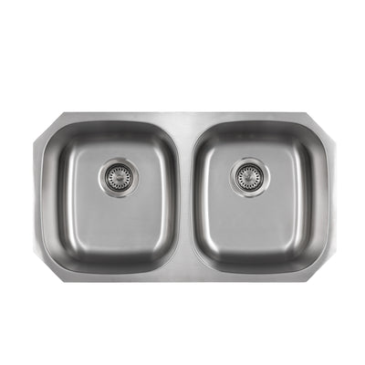 Liberty- Houston 18 Gauge 5050 Undermount Kitchen Sink, Radial Corners, 32x18x9 1