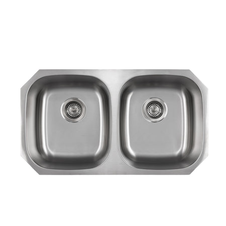 Liberty- Houston 18 Gauge 5050 Undermount Kitchen Sink, Radial Corners, 32x18x9 1