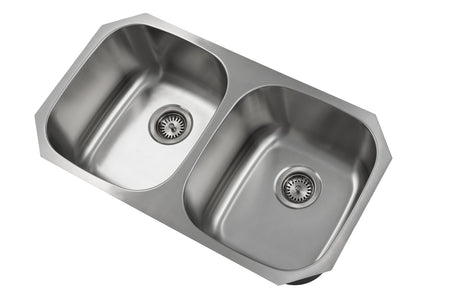 Liberty- Houston 18 Gauge 5050 Undermount Kitchen Sink, Radial Corners, 32x18x9 2