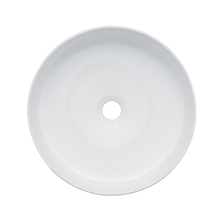 Adelaide Lusso White 15 3/4" x 15 3/4" x 3 1/2" Round Vessel Sink(K466)(664AWH) 1