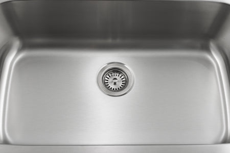 Liberty- Miami 18 Gauge Single Bowl Undermount Kitchen Sink, Radial Corners, 32x18x9 3
