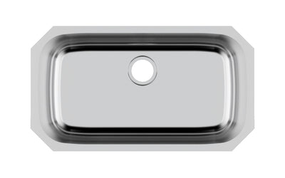 Liberty- Miami ADA 18 Gauge Single Bowl Undermount Kitchen Sink ADA, Radial Corners, 32x18x6