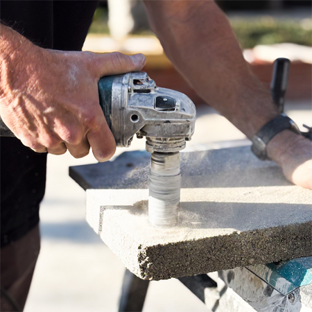 Zenesis Obsidian 1 3/8-inch diamond core bit for stone drilling, compact and durable for precise cutting applications. 4