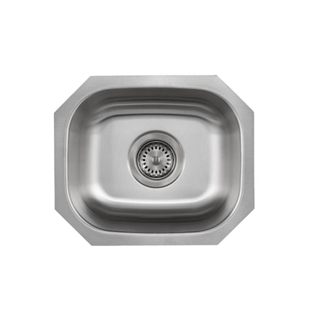 Liberty- Omaha 18 Gauge Single Bowl Undermount Bar Sink, 15x12x9 1