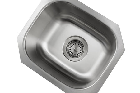Liberty- Omaha 18 Gauge Single Bowl Undermount Bar Sink, 15x12x9 2