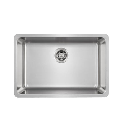 Jade-Opal 18 Gauge Single Bowl Undermount Kitchen Sink, Radial Corners, 32x18x9 1