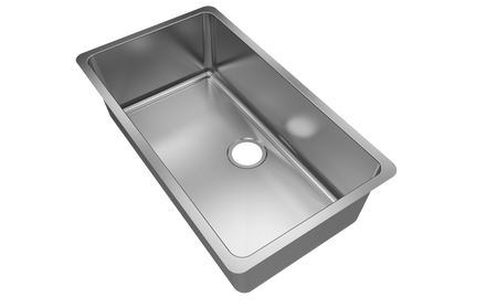 Jade-Opal 18 Gauge Single Bowl Undermount Kitchen Sink, Radial Corners, 32x18x9 2