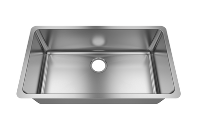 Jade-Opal 18 Gauge Single Bowl Undermount Kitchen Sink, Radial Corners, 32x18x9 1