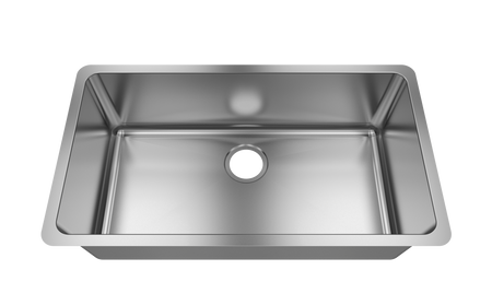 Jade-Opal 18 Gauge Single Bowl Undermount Kitchen Sink, Radial Corners, 32x18x9 1