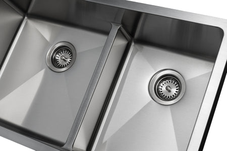 Master Chef - Orleans Half-Divide 15 G Stainless Steel Lower Divider Sink - RADIAL CORNERS 4