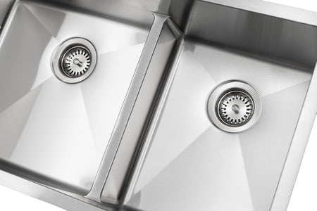 Master Chef - Orleans Half-Divide 15 G Stainless Steel Lower Divider Sink - RADIAL CORNERS 6