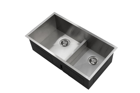  Master Chef - Orleans Half-Divide 15 G Stainless Steel Lower Divider Sink - SQUARE CORNERS 4