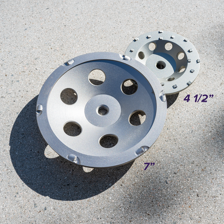 TST PCD Cup Wheel 7" PCD w/ Depth Control Diamond Segment 5/8-11 2