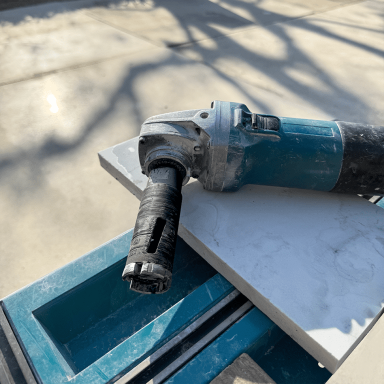 Zenesis Obsidian 1 3/8-inch diamond core bit for stone drilling, compact and durable for precise cutting applications. 3