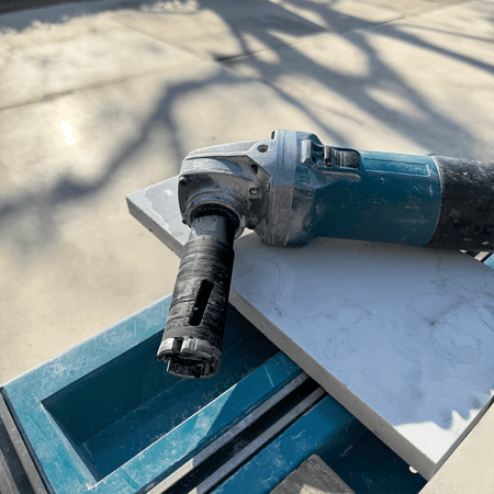 Zenesis Obsidian 1 3/8-inch diamond core bit for stone drilling, compact and durable for precise cutting applications. 3