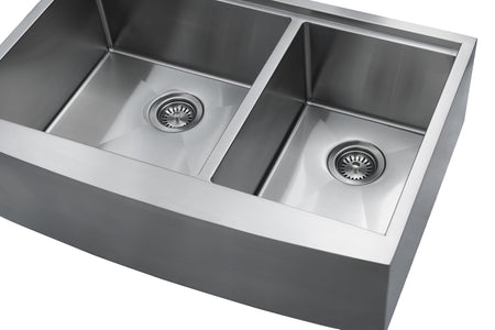 Master Chef-Pisa 33 6040 Flat 6" RETRO Apron Workstation Sink, 33x22x10 4