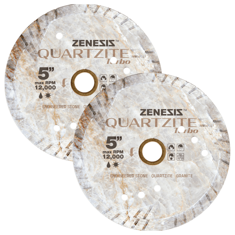 Zenesis Small Quartzite Turbo Blade, 5-7 inch diamond blade for cutting hard quartzite and stone, durable and precise. 3