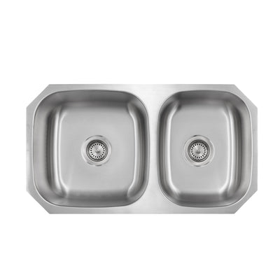 Liberty- Raleigh 18 Gauge 6040 Reversible Undermount Kitchen Sink, 32x8x9/9 1