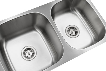 Liberty- Raleigh 18 Gauge 6040 Reversible Undermount Kitchen Sink, 32x8x9/9 3