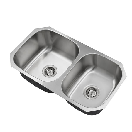 Liberty- Raleigh 18 Gauge 6040 Reversible Undermount Kitchen Sink, 32x8x9/9 5