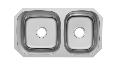 Liberty- Raleigh 18 Gauge 6040 Reversible Undermount Kitchen Sink, 32x8x9/9