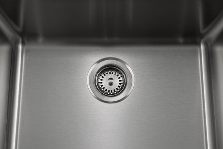 Jade- Ruby 18 Gauge Single Bowl Undermount Bar Sink, Radial Corners, 23x18x9 3