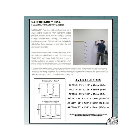 Safeboard-Foam Manufacturing Assist 3-Piece Wave Tech (10-Set Super Pack)