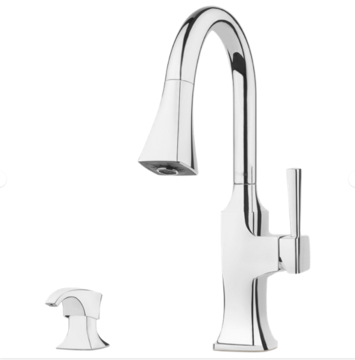 Pfister F-529-7KFC Kroft Kitchen Faucet W/ Soap Dispenser with Chrome Finish