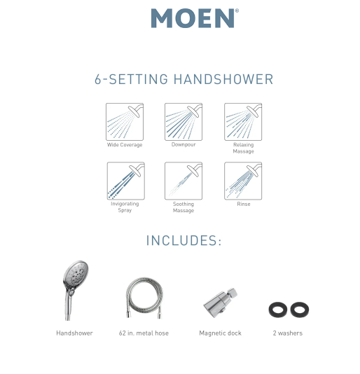 Moen 3662EP Engage 11" 1.75 GPM Handheld Shower