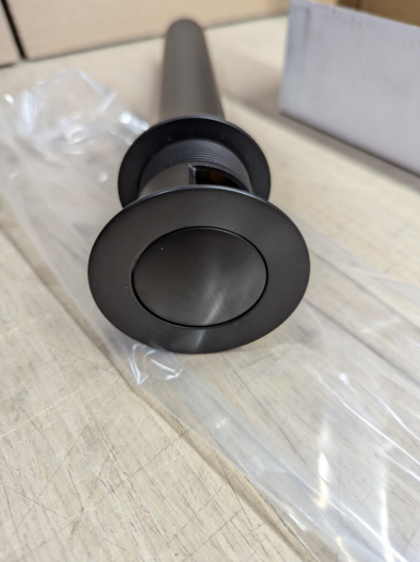 Mountain Plumbing MT741/MB Soft Touch Round Lavatory Drain with Overflow