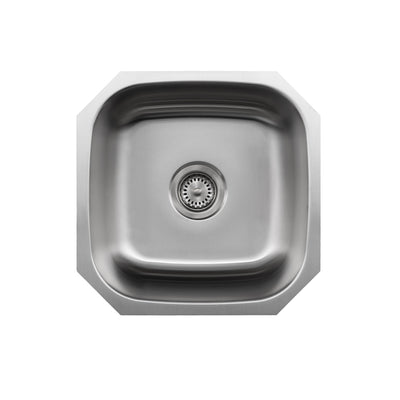 Liberty- Tampa 18 Gauge Single Bowl Undermount Bar Sink, 18x18x9 1