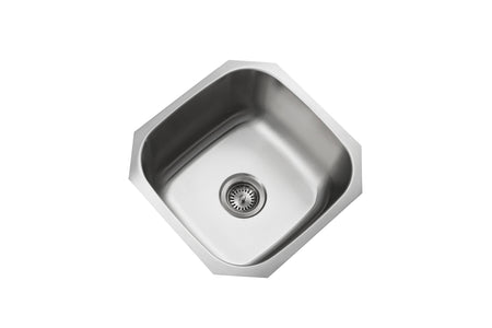 Liberty- Tampa 18 Gauge Single Bowl Undermount Bar Sink, 18x18x9 3