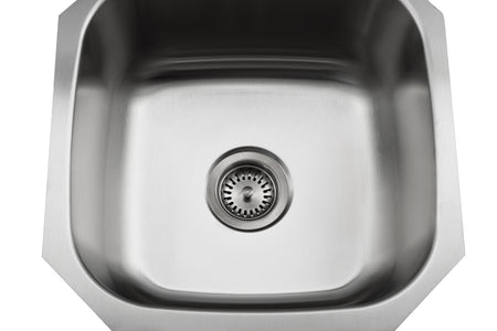 Liberty- Tampa 18 Gauge Single Bowl Undermount Bar Sink, 18x18x9 4
