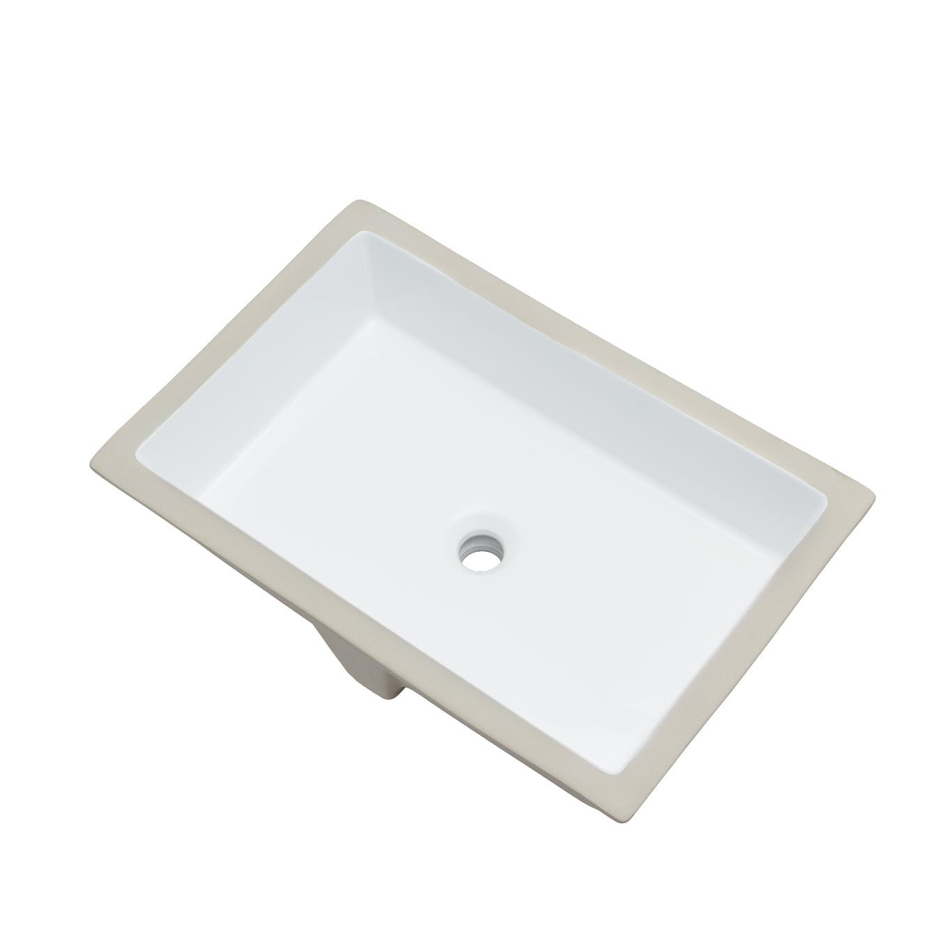 Oasis- Tideway Large UM Rectangular Vitreous China Sink 24x15.5x6.5 OD 21.5x13 ID 2