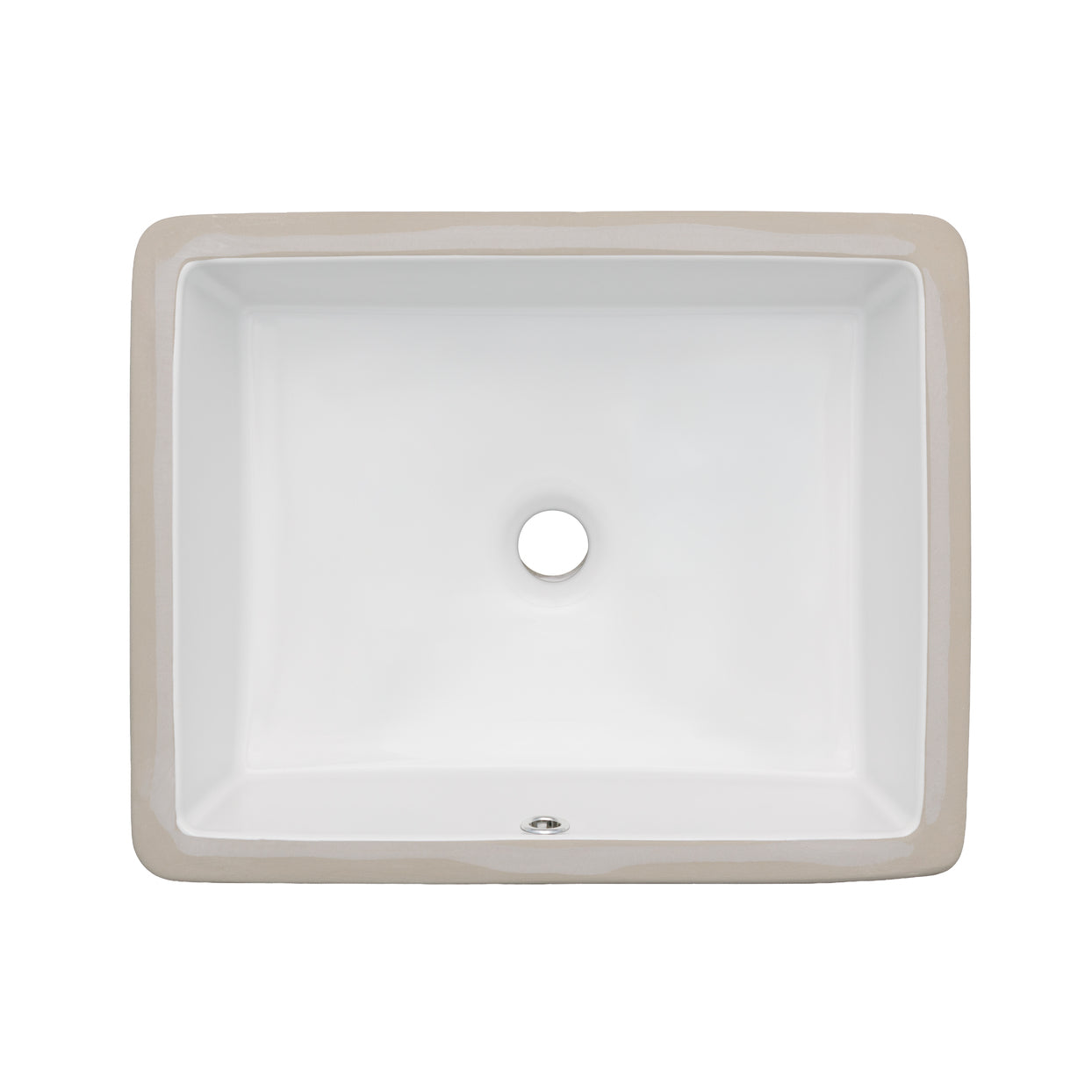 Oasis- Tideway Medium WH Medium UM Rectangular Vitreous China Sink 19.75x15.5x6.5 OD 17x13ID 1