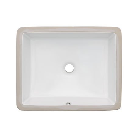 Oasis- Tideway Medium WH Medium UM Rectangular Vitreous China Sink 19.75x15.5x6.5 OD 17x13ID 1