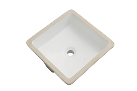Oasis- Modern Rectangle square UM sink 15 3/4x15 3/4x 6.75 Glaze White Grate NOT included 2