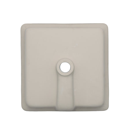 Oasis- Modern Rectangle square UM sink 15 3/4x15 3/4x 6.75 Glaze White Grate NOT included 3