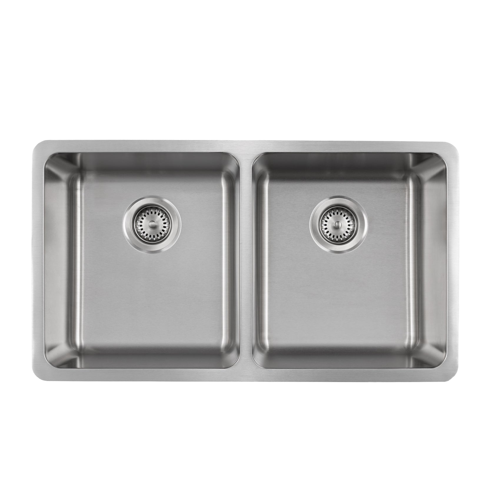 Jade-Topaz 18 Gauge 5050 Undermount Kitchen Sink, Radial Corners, 32x18x9/9 1