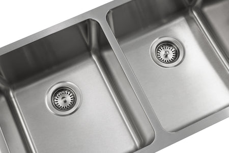 Jade-Topaz 18 Gauge 5050 Undermount Kitchen Sink, Radial Corners, 32x18x9/9 2