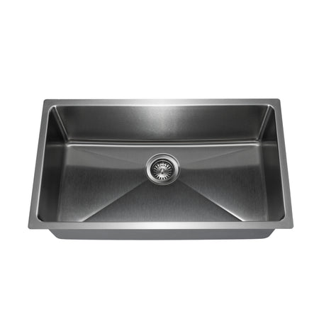 Master Chef- Troyes 16 Gauge Single Bowl Stainless Kitchen Sink, Radial Corners, 31x18x9 2