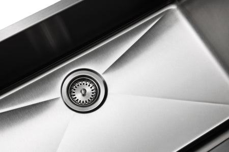 Master Chef- Troyes 16 Gauge Single Bowl Stainless Kitchen Sink, Radial Corners, 31x18x9 4