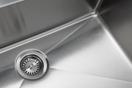Master Chef- Troyes 16 Gauge Single Bowl Stainless Kitchen Sink, Radial Corners, 31x18x9 5